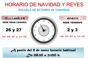 HORARIO DE VERANO