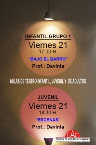 Teatro infantil y juvenil Actividades Junio INDIVIDUAL 4 PEQ